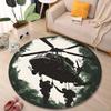 Mehrere Größen Hubschrauber Militäroperation Baldachin Druck Runder Teppich Wohnzimmer Schlafzimmer Tisch Stuhl Sofa Dekorteppich