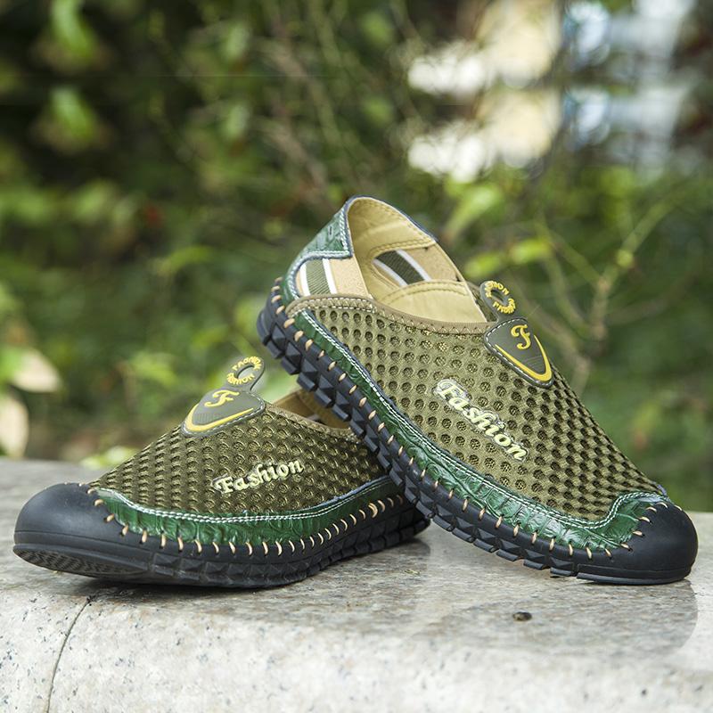 Kožené Muži Vodní Plážové sandály Léto Venkovní Ležérní Sportovní sandály s uzavřenou špičkou Protiskluzové Měkké Turistické Brodící tenisky