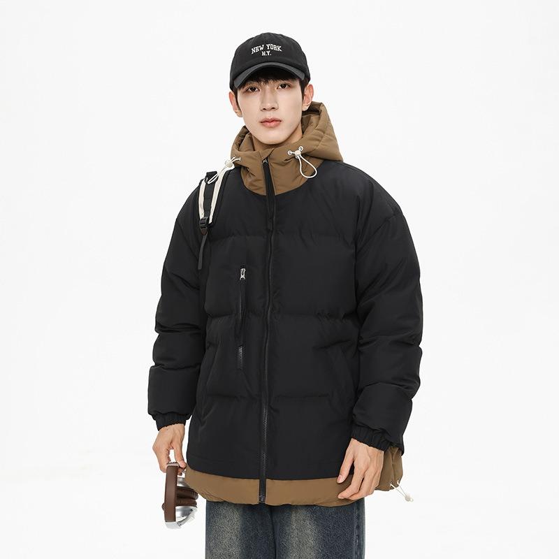 New cotton-padded clothes men's trend cold-proof thickened cotton-padded clothes men's and women's casual loose cotton-padded jackets men's