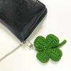 Four-leaf clover keychain lucky handmade knitted group gift