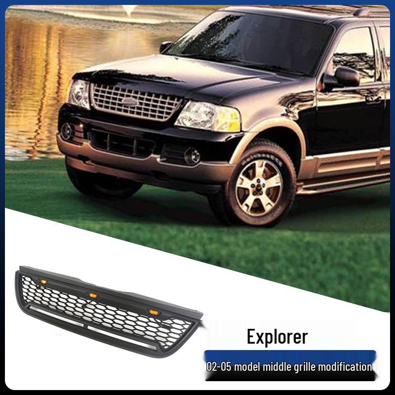 Front Bumper Grille with Lights for 2002-2005 Ford Explorer