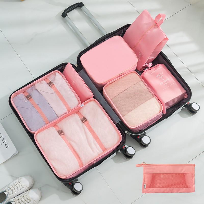 8-teiliges Reiseaufbewahrungsset: Unterwäsche-, Schuh- und Kleider-Organizer-Taschen