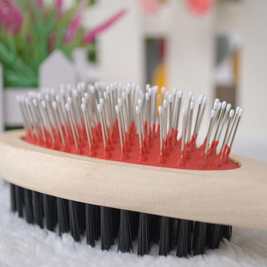 Pet Dog Cats Grooming Cleaning Dual Side Brush Comb Hair Fur Shedding Tool