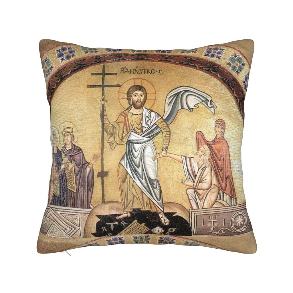 Christliche Kissenhülle Polyester Kissenbezug Dekorativ Gott segne Jesus Christus Zierkissenhülle Zuhause Quadratisch cm