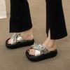 Fashion Slippers Women Summer Female Shoes Luxury Slides Platform 2025 Designer Beach Fashion Scandals Shoes House Slippers Platform Sli