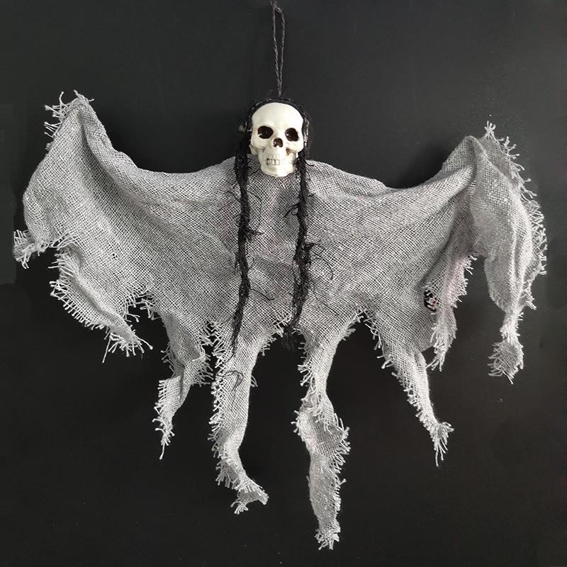 Halloween Small Hanging Ghost Skull Decoration - Scary Ghost Head Pendant Ornament