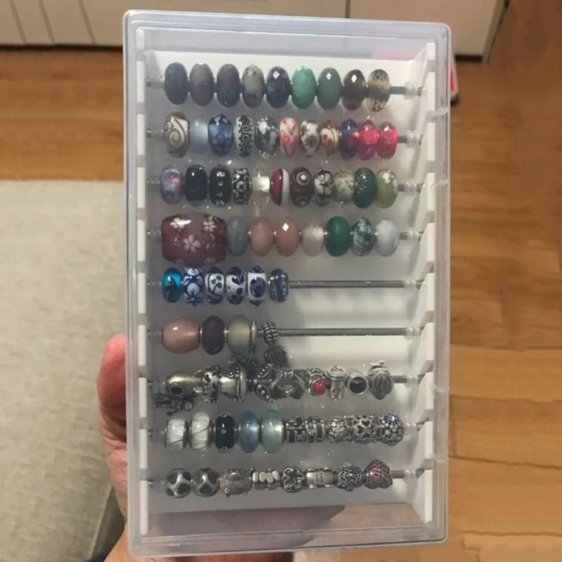 Praktisk pärldisplaylåda med lock Elegant akrylbricka Pärldisplaylåda för smyckesentusiaster och återförsäljare