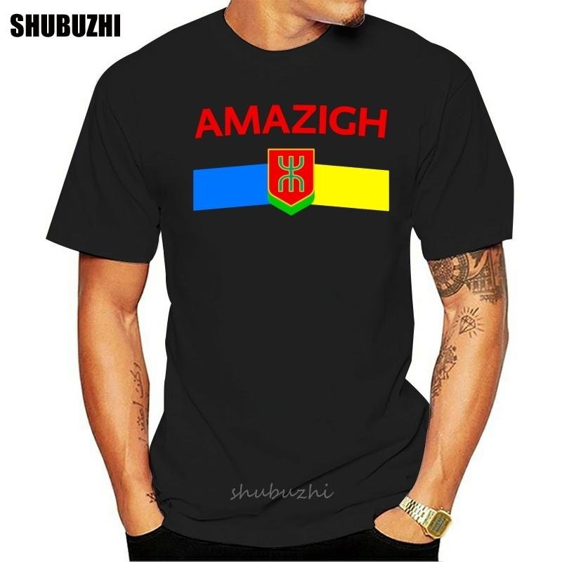 Amazigh tričko pánské Designy bavlna SXXXL Jedinečné Mačkavé Vtipné Ležérní letní Formální tričko letní tričko