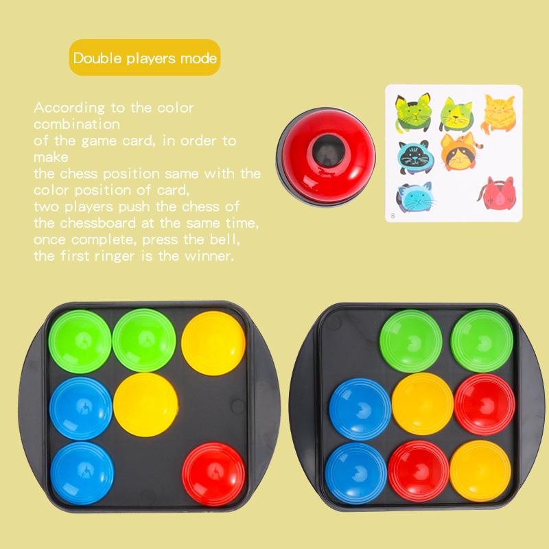 Color Sorting Toys Board Game Toy Crazy Push And Push Table Games Fun Educational Toys With Cards Suit For Family Entertainment