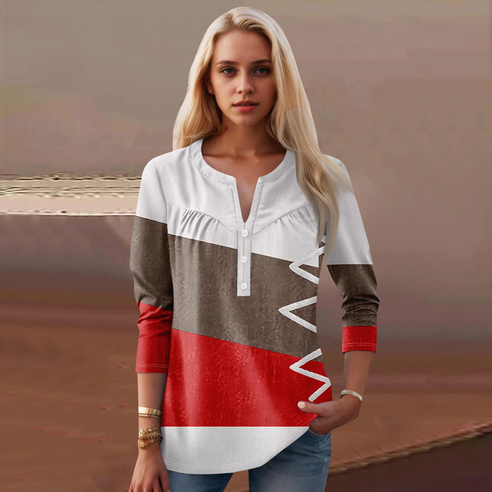 

Женская мода повседневный топ с длинным рукавом и круглым вырезом с цветочным принтом XL белый