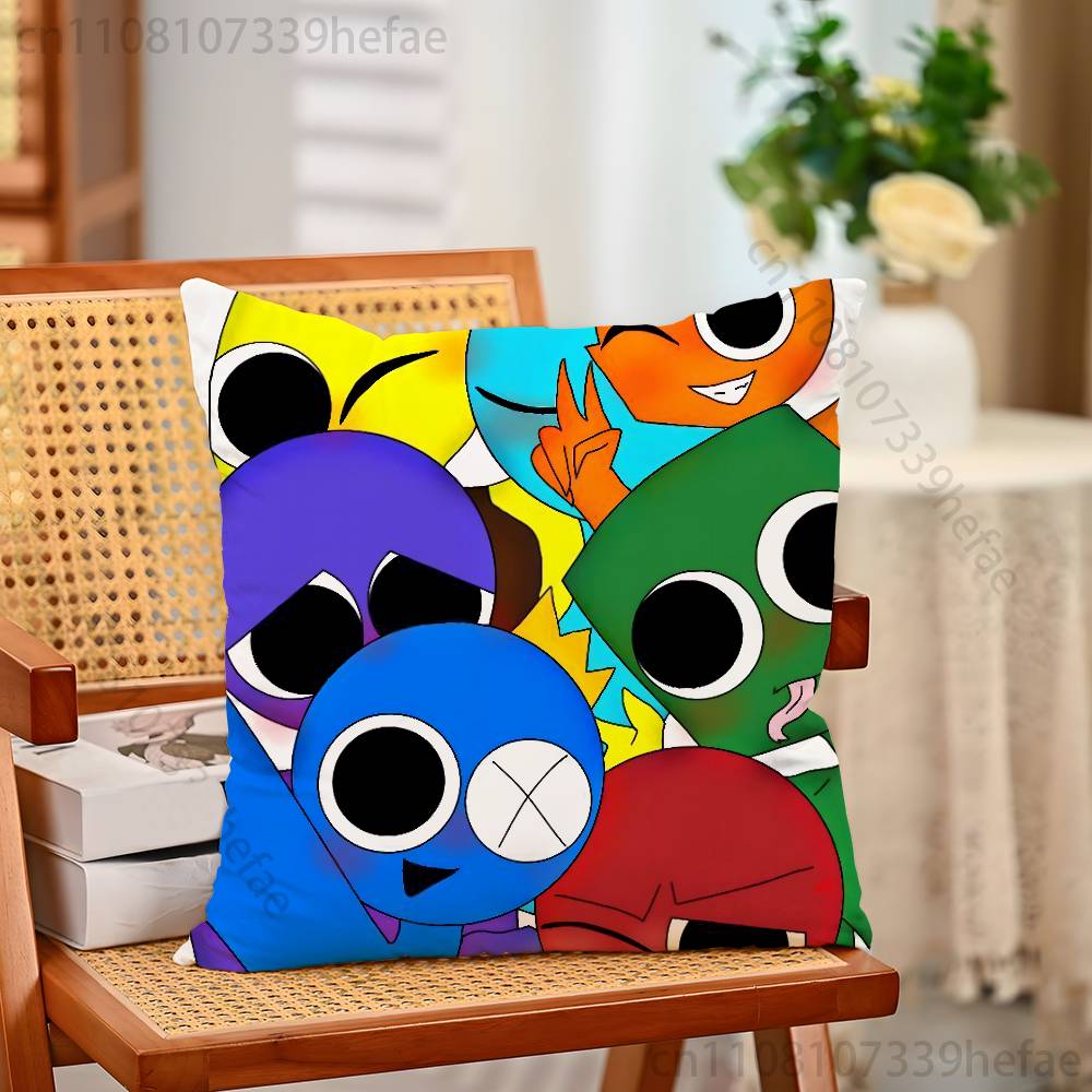 RRainbow FFriends Throw Pillow Case For Decoration 30cm 50cm 55cm Square Home Pillowcase Case
