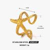 Stainless Steel Gold Color Starfish Open Rings For Men Women Vintage Metal Irregular Star Adjustable Finger Rings Beach Jewelry