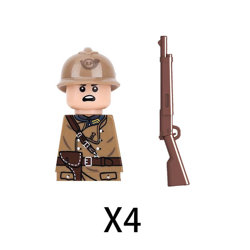 Military Soldier Figure Building Blocks British US French Army Weapons 101 Airborne Division Officer Infantry M1 Toys Gifts D126