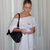 2KWEIRD  Casual Relax Woman T-shirt Letter Women Hot New Versatile Street Atmosphere Style Fashionable Chick Summertime Tops