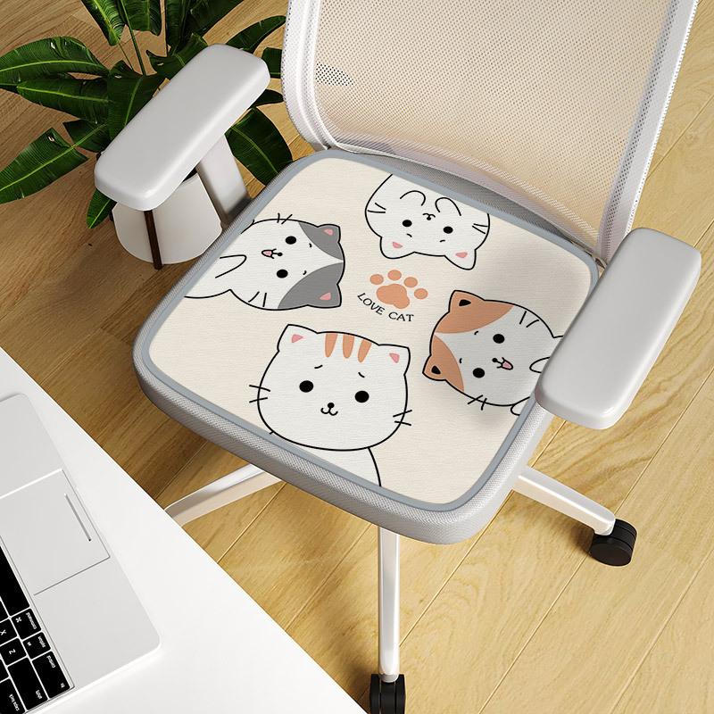 30x30cm Summer Ice Silk Cushion Office Cartoon Panda Children s Bench Sofa Cushion Car Cushion Learning Table Cushion cushion 30x30cm