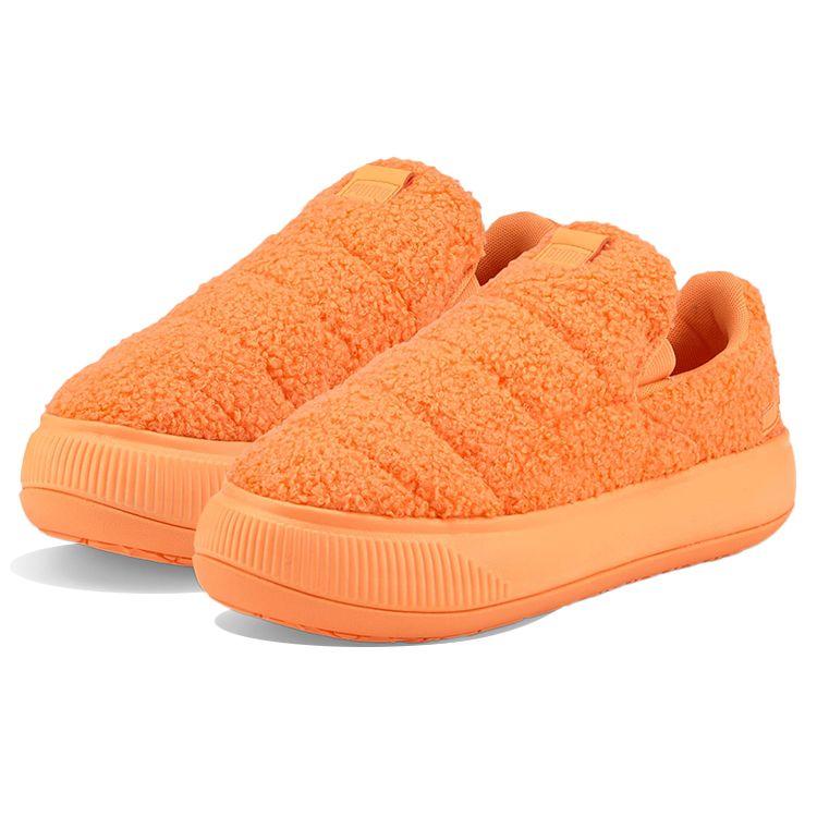 Puma Suede Mayu Slip-On Teddy Women's Neon Citrus Lifestyle Sneakers 384887-04