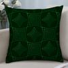 Dark Green Geometric Pattern Pillow Case 3D Print Polyester Fiber 45*45 Cm Home Sofa Throw Pillow Cover Decoration Festival Gift