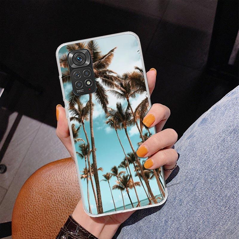 Sommer Strand Sonnenuntergang Meer Palme Handyhülle Für Xiaomi Redmi Note 15 14 13 12S 12 11 Pro Plus 14S 11S 11E 10 10S 11T 5G Persona