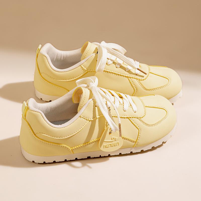 

New leather flat bottom light puff shoes ugly cute personalized ballet wind moral training shoes thin creative soft sole casual shoes 40