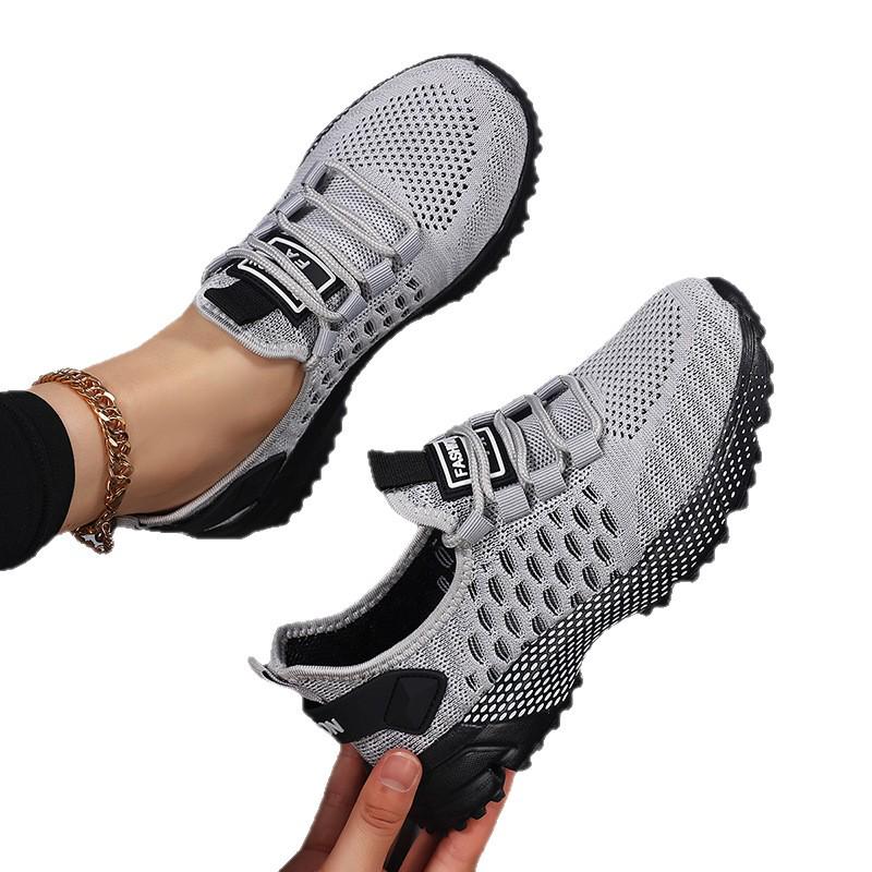 Breathable Mesh Hollow Running Shoes: Trendy Unisex Casual Sports Sneakers for Men and Women