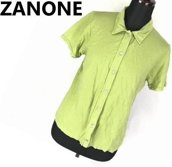 

ZANONE Women Short Sleeve Polo Shirt 44 Mint Green Italy Cotton(USED)