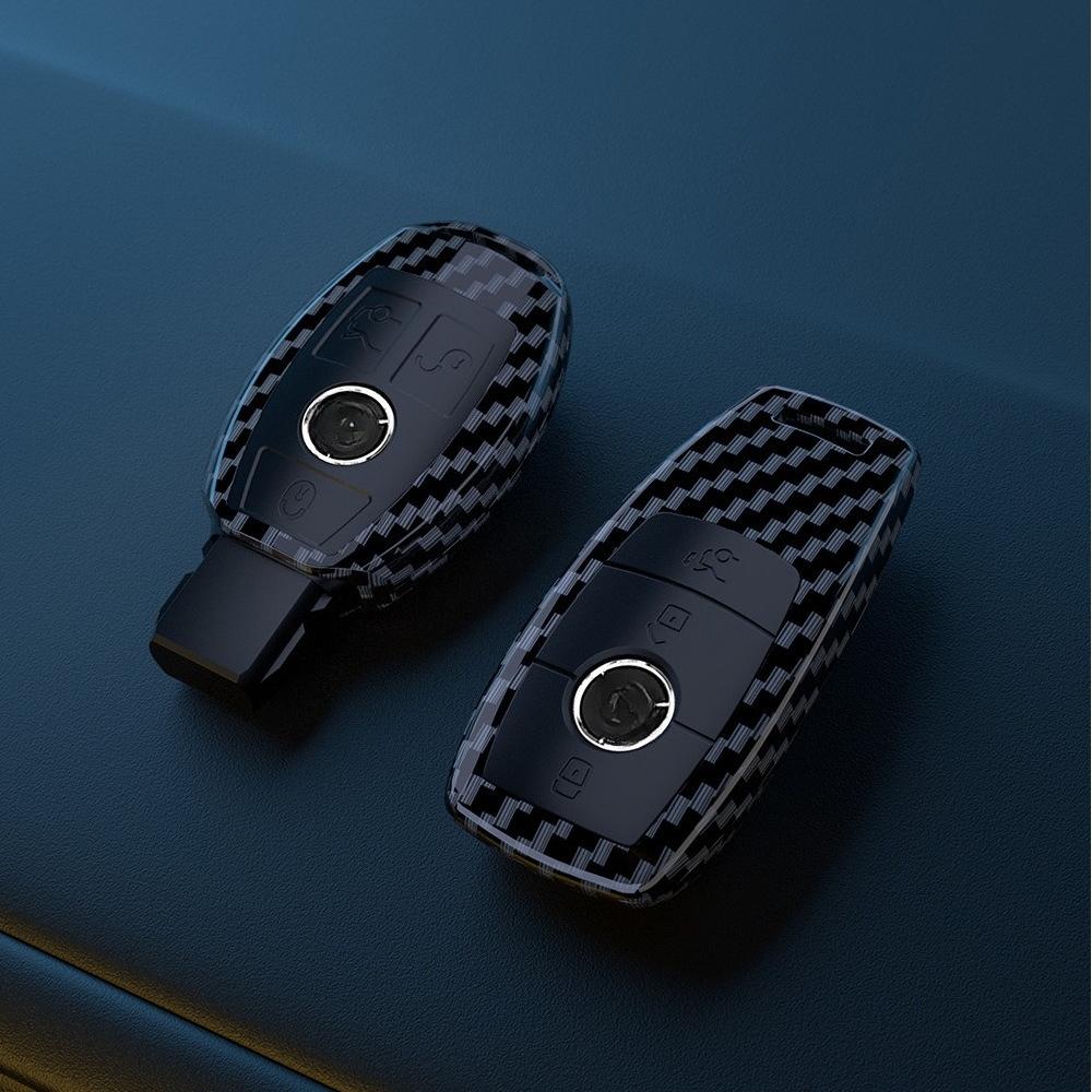 Schlüsselabdeckung aus Kohlefaser für Mercedes GLC300L C260L E300L C200L S-Klasse EQE Schlüsselhülle