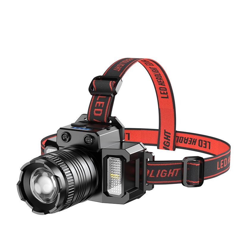 

5 Lighting Modes LED Head Flashlight USB Rechargeable HeadLamp Outdoor Powerful Waterproof Camping Fishing Head Super Bright чорний