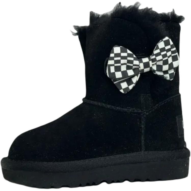 

UGG Kenzie Клетчатый Бант Удобные Прочные Обувь для Ходьбы Детская Обувь Черный 1138831T-BLK 22