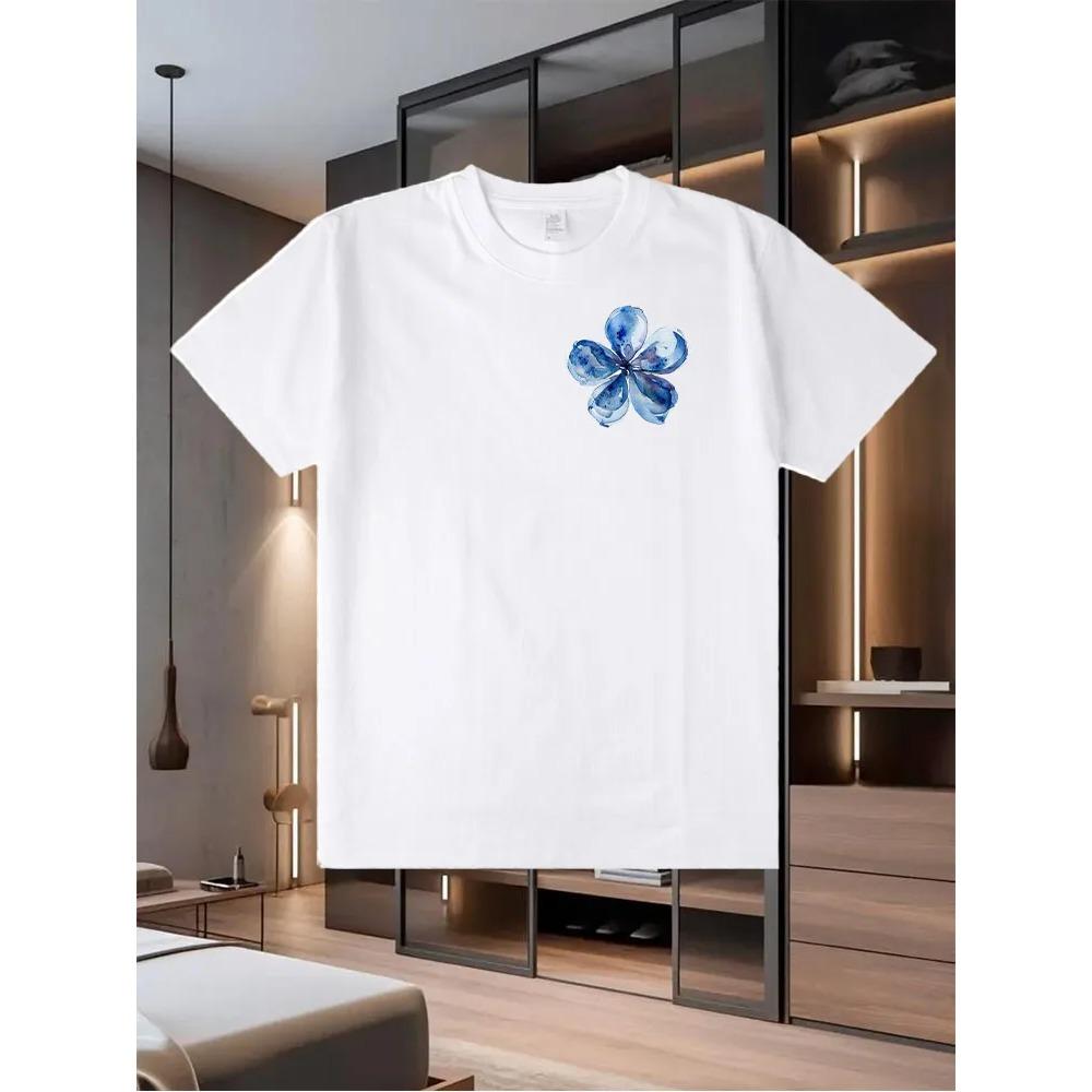 2025 New Men's Printed T - Shirt for Summer  A Loose  Versatile Short - Sleeve Top