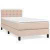 3141094 vidaXL Divan Bed with Mattress Cappuccino 80x200 Cm