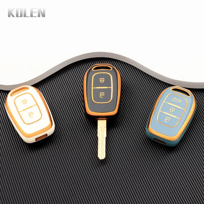New Tpu Auto Key Fob Cover Case Housing Fit For Renault Kwid Traffic Symbol Fit For Dacia Sandero Logan Duster Remote Auto Accessories