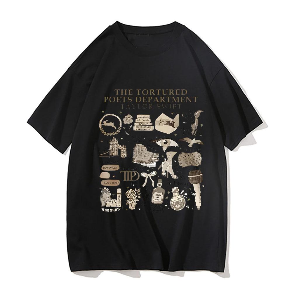 

New Album The Tortured Poets Department TTPD Shirt Accessories TS All s Fair in Love and Poetry Cotton T-shirt Graphic Tees Men 2XL