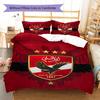 Alahly Pattern Bedding,Quilt Set Quilt Cover Pillowcase Home Decoration Birthday Gift (1 * duvet cover + 2 * pillowcase, without core)