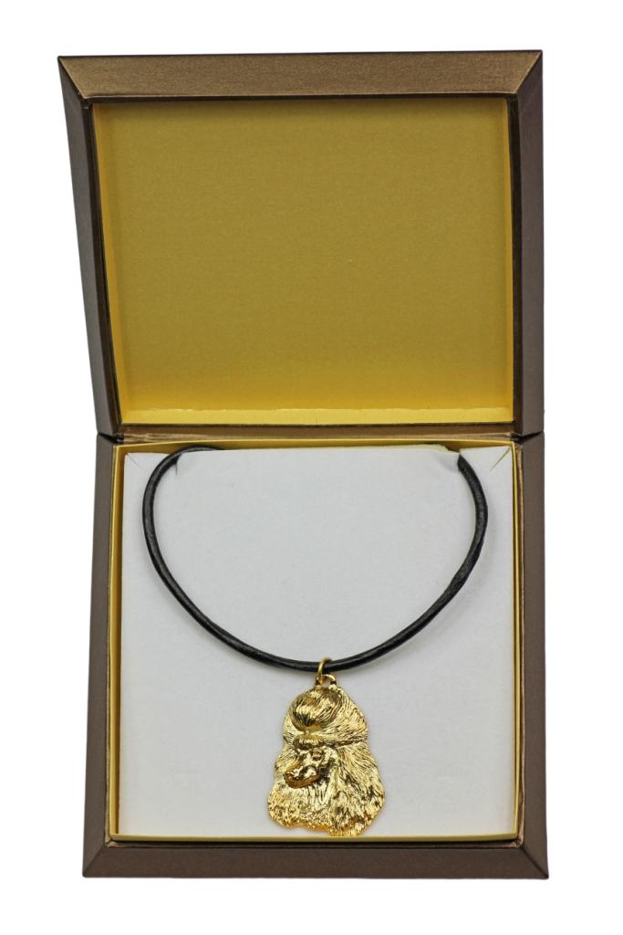

Poodle - Dog necklace in gift box, gold-plated pendant for dog fan, striking jewellery by Art-Dog