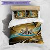 Set Lenzuola Stampato Newcastle United Football 3 Pezzi, Comodo Set Copripiumino per Camera da Letto Amico della Pelle