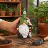Home Soft Furnishing Decor Resin Garden Gnome Figurine Hand Painted Red Cap with Watering Durable Waterproof Ornament Can Outdoor Yard for