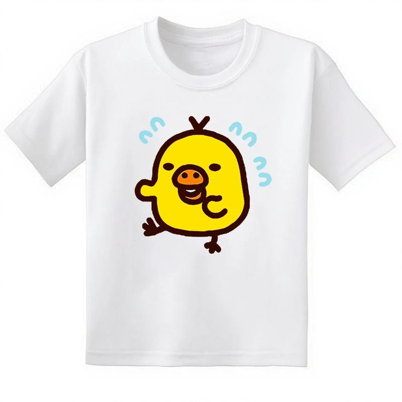 Gul Kyckling Barn T-shirt Sommar Pojkar och Flickor Casual Söt Färgglad Toppar Kläder O-Hals Kort Ärm Tonåringar Barn T-shirt