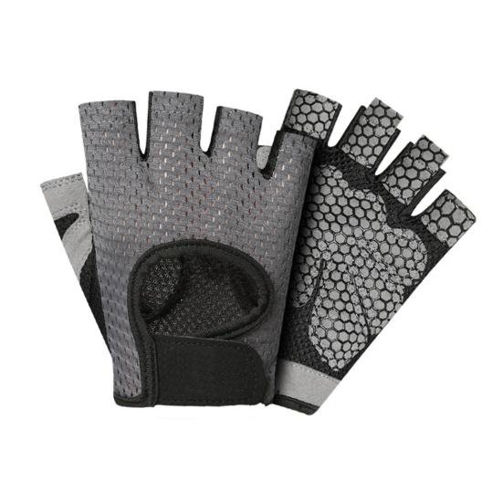 Men Women Sports Gym Fitness Workout Weightlifting Half Finger Anti-skid Gloves