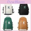 K Letter Mens And Womens Nylon Casual Backpack With Laptop Pocket For Daily Use And Travel