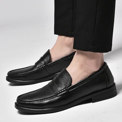 Fashion Fashion Brand Men's Breathable Hollow Leisure Loafers High-quality Men's Comfortable Top Layer Cowhide Soft Soled Casual Shoes