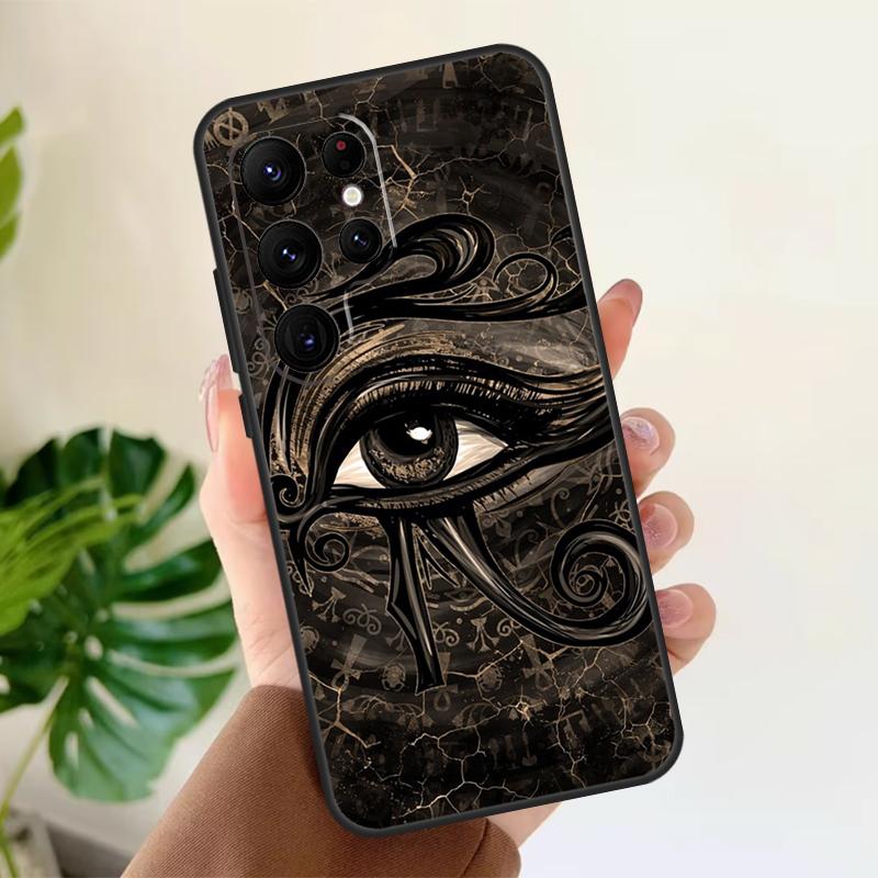 Egyptian Eye of Horus Art Soft Case For Samsung Galaxy S25 Ultra S21 S22 S23 S24 Plus S9 S10 S20 FE S24 FE Phone Cover