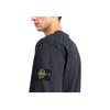 Stone Island Logo Patch Solid Color Pullover Sweatshirt Men sweatshirt Blue 771563750-V0020
