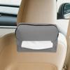 Uxcell Car Tissue Holder PVC Leather Premium Car Tissue Box Rear Seat Napkin Case Sun Visor Holder Car Interior Accessory Gray