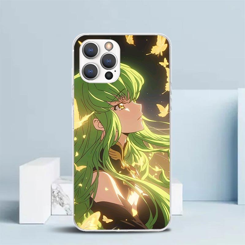 Code Geass Anime Soft Cover for iPhone 16 17 Air 15 14 Pro Max 16E Phone Case 13 Mini 12 11 7 SE 8 Print Pattern Fit Cases 16 17
