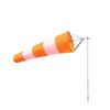 Heavy-Duty Outdoor Wind Indicator Suitable for Airports, Farms, Parks - Red/White/Orange Striped Durable Polyester Weathervane with Galvanized Hook