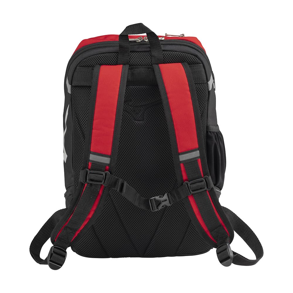 Mizuno Soccer for and and Red and Black Backpack, 16L, P3JDB001, Soccer, Football, Futsal, Cleanliness, Safety, Breathability,