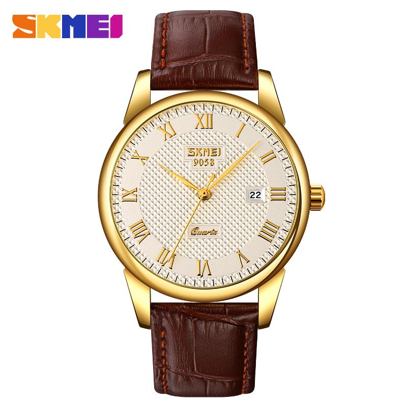 SKMEI 9058 Top Brand Couple Quartz Watch Date Watch Men's and Women's Fashion Leisure Waterproof Calendar Business Watch Reloj
