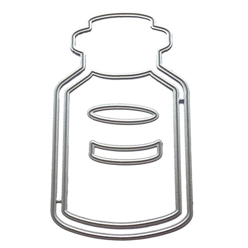 

Бутылка Металлические режущие штампы Трафарет для DIY Скрапбукинга Фотоальбом Тиснение Бумажные Карты Поделки Вырубки dies серебряный