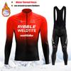Winter Thermal Fleece Cycling Jersey Set Maillot Ropa Ciclismo Keep Warm MTB Bike Wear Bicycle Clothing Blue Cycling Set