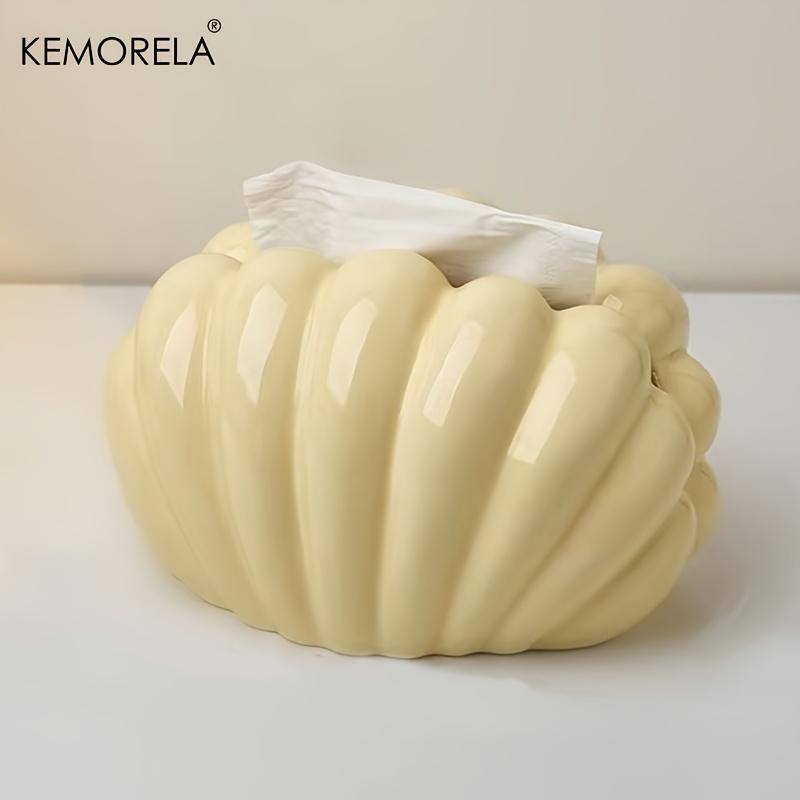 

1PCS Shell Shape Tissue Box Holder Desktop Storage Box for Home Kitchen Bedroom Living Room Dining Room - Tissue Box Stand жёлтый
